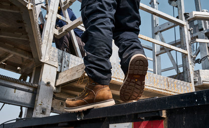 Keen Men's Cincinnati 8" Waterproof 90° Heel Boot (Carbon Toe) | Belgian/Sandshell