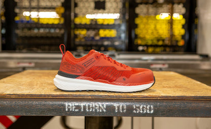 Keen Men's Speedworks Work Sneaker (Carbon Toe) | Red Ochre/Black