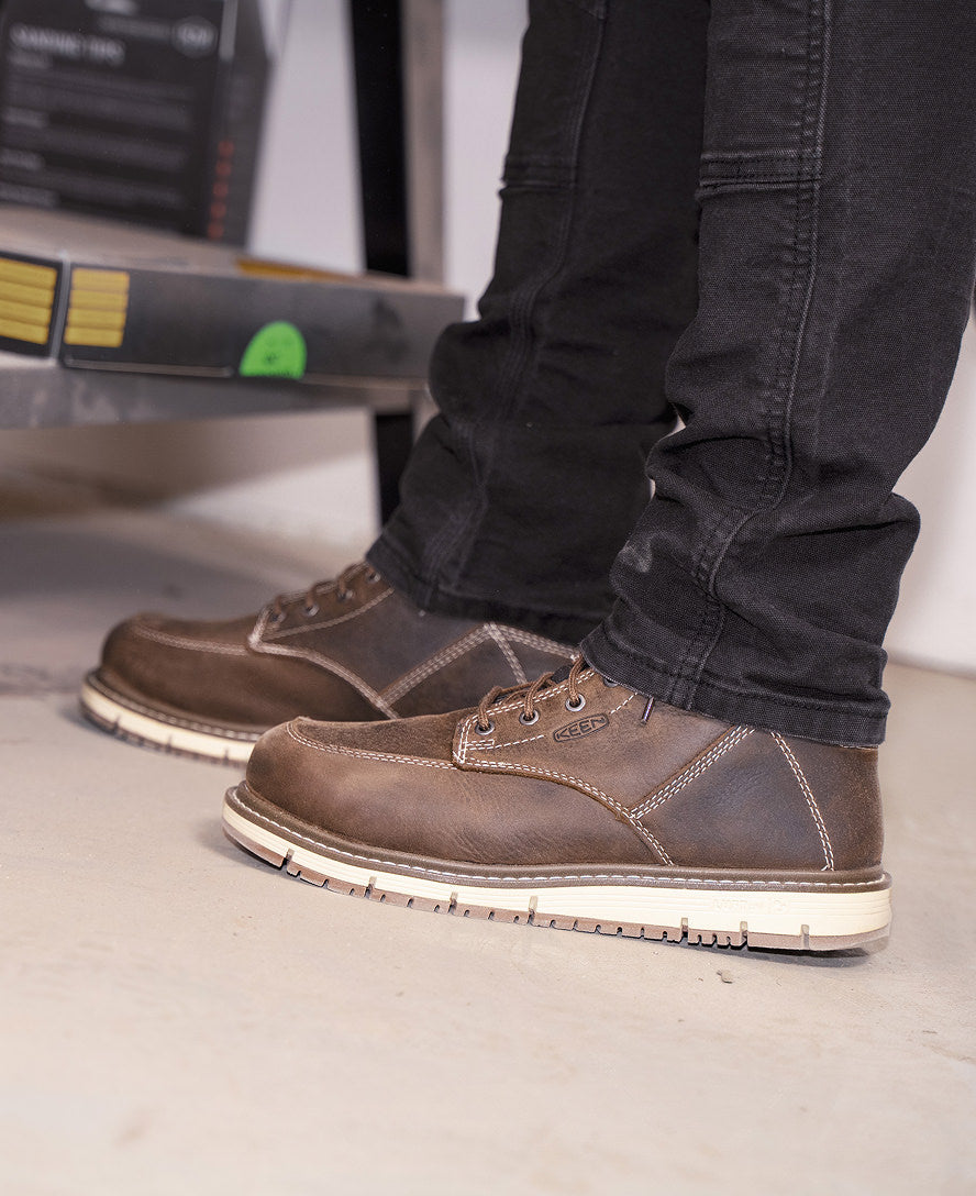 Keen Women's San Jose 6" Waterproof Boot (Aluminum Toe) | Cascade Brown/Gum
