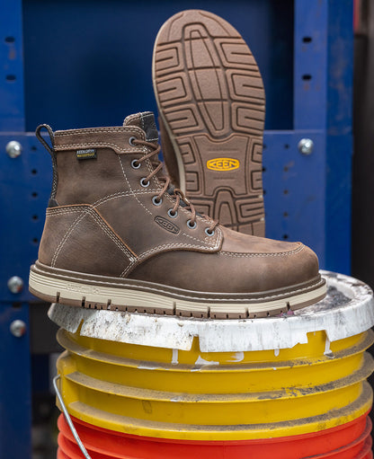 Keen Women's San Jose 6" Waterproof Boot (Aluminum Toe) | Cascade Brown/Gum