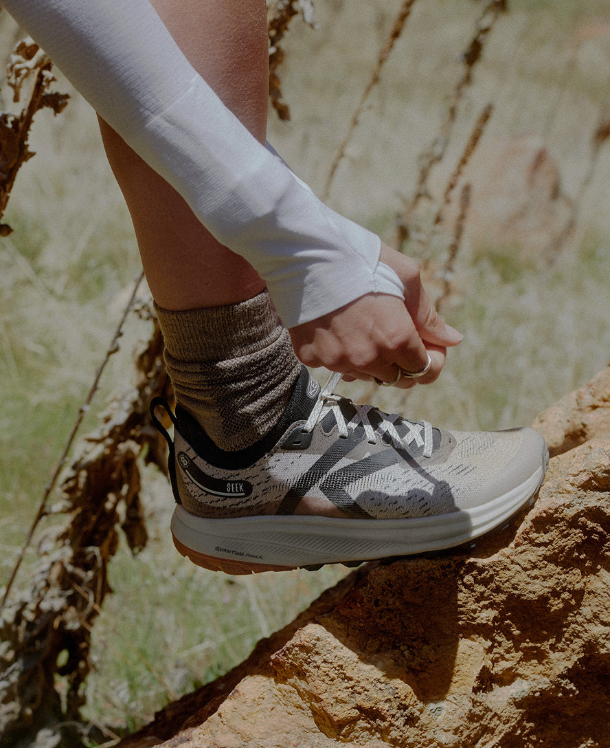 Keen Women's Seek Trail Running Shoe | Lily Pad/Abbey Stone