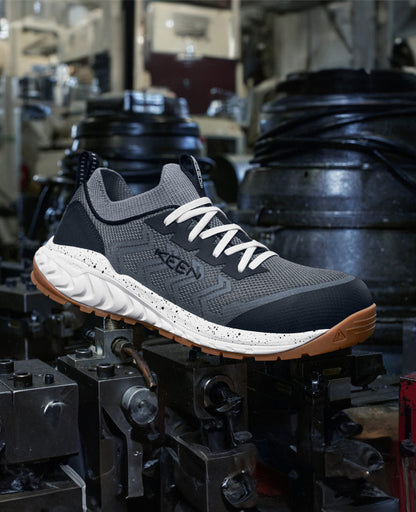 Keen Men's Arvada Shift Work Sneaker (Carbon Toe) | Steel Grey/Gum