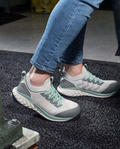 Keen Women's Arvada Shift Work Sneaker (Carbon Toe) | Steel Grey/Granite Green