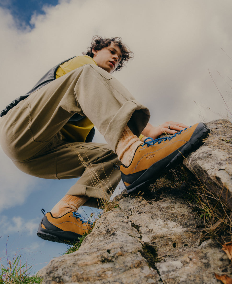 Keen Men's Jasper Sneaker | Black Smooth Leather