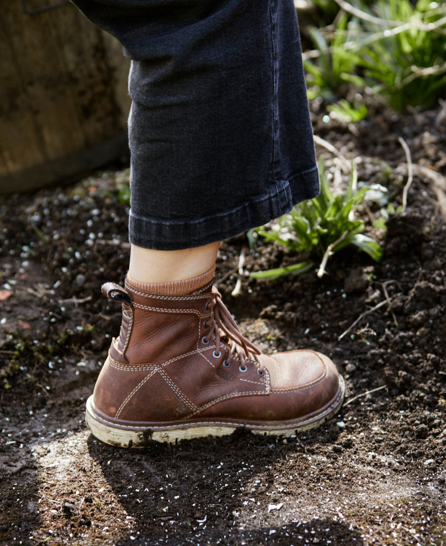 Keen Women's San Jose 6" Boot (Soft Toe) | Gingerbread/Off White