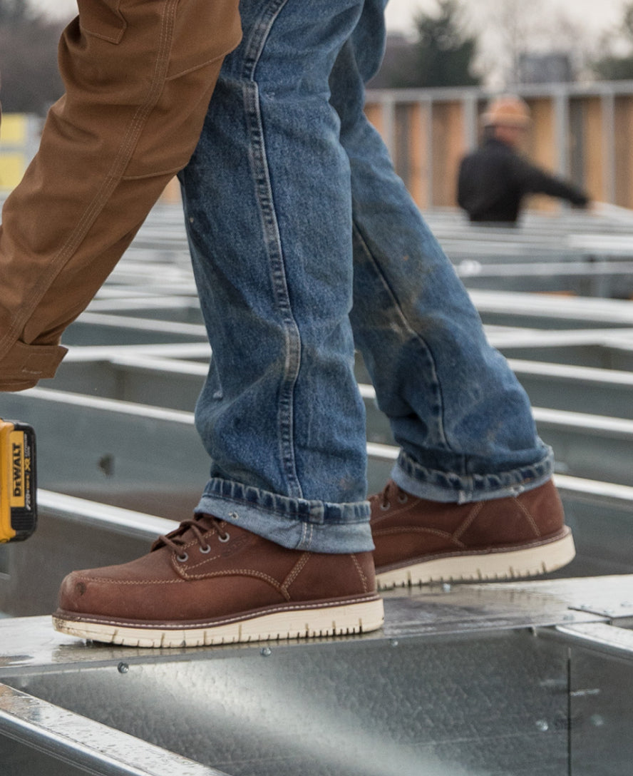 Keen Men's San Jose 6" Boot (Soft Toe) | Coffee Bean/Star White