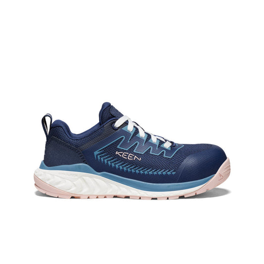 Keen Women's Arvada Work Sneaker (Carbon Toe) | Naval Academy/Peach Whip