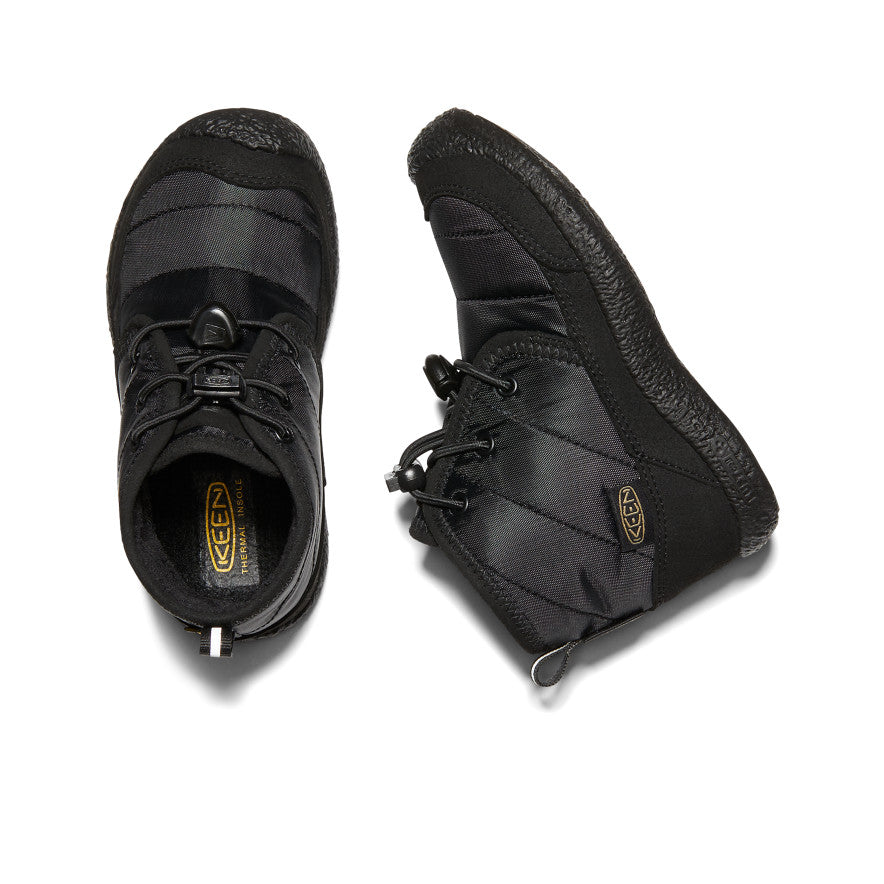 Keen Little Kids' Howser II Waterproof Chukka | Black/Black