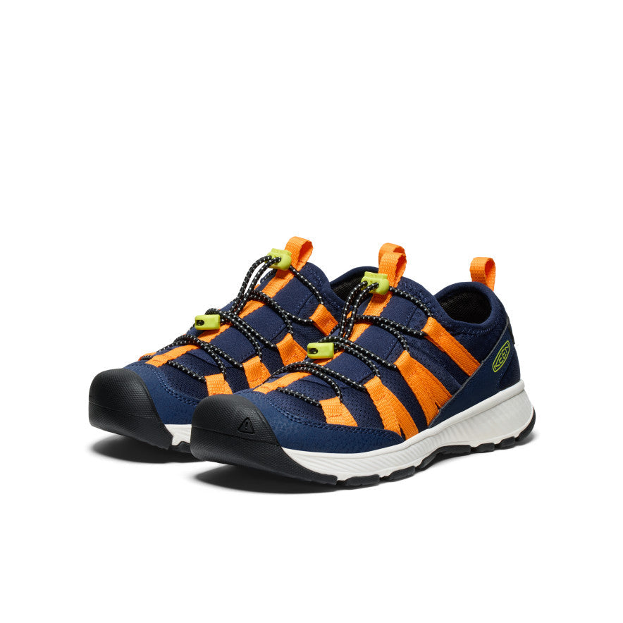 Keen Big Kids' Motozoa Sneaker | Naval Academy/Bright Marigold