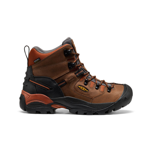 Keen Men's Pittsburgh Energy 6" Waterproof Boot (Soft Toe) | Cascade Brown/Black