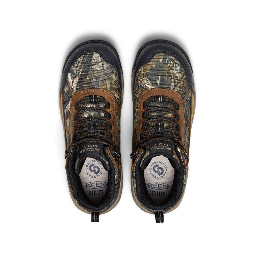 Keen Men's Skokie Waterproof Work Boot (Carbon Toe) | Camo/Black