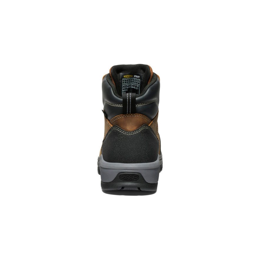 Keen Men's Evanston 6" Waterproof Boot (Carbon Toe) | Bison/Black