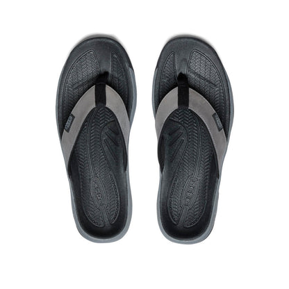 Keen Men's Kona Leather Flip-Flop | Steel Grey/Black