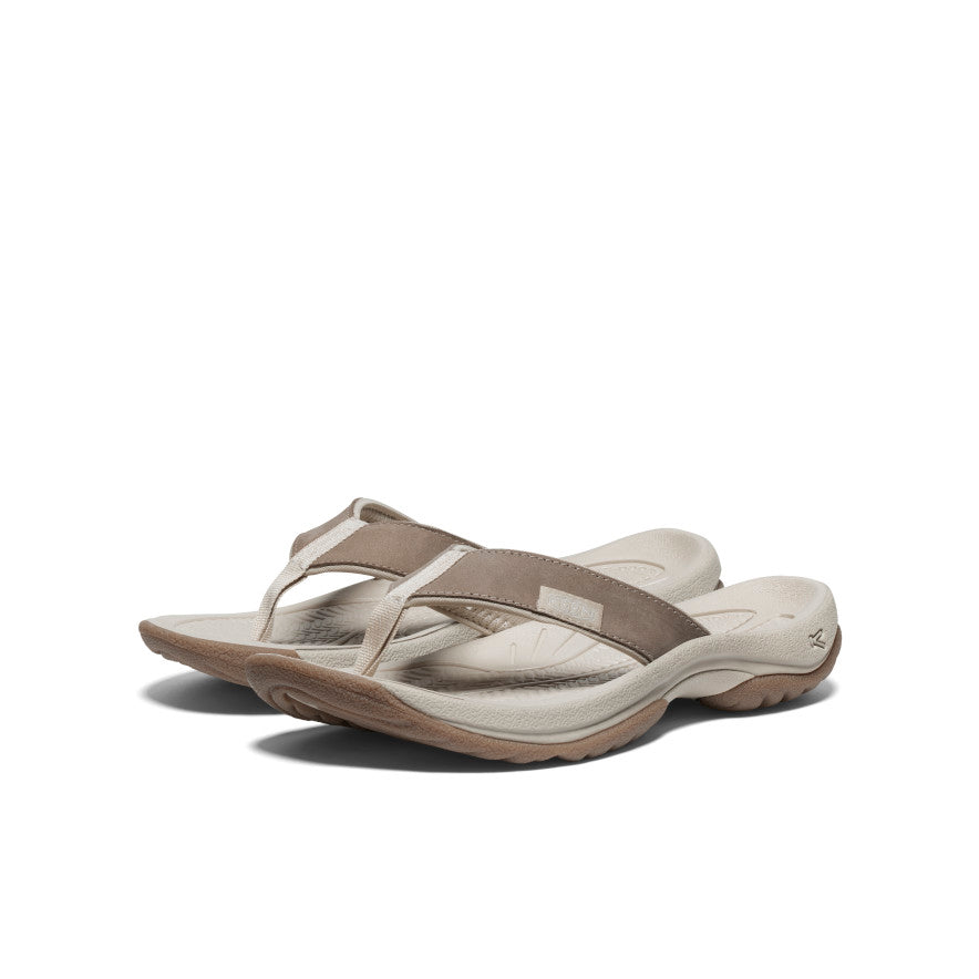 Keen Women's Kona Leather Flip-Flop | Brindle/Silver Birch