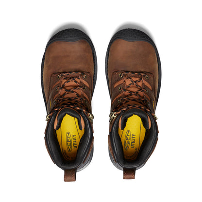Keen Men's Camden 6" Waterproof Boot (Carbon Toe) | Leather Brown/Black