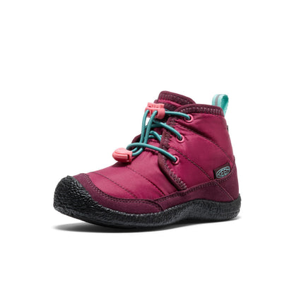 Keen Little Kids' Howser II Waterproof Chukka | Beaujolais/Pool Blue