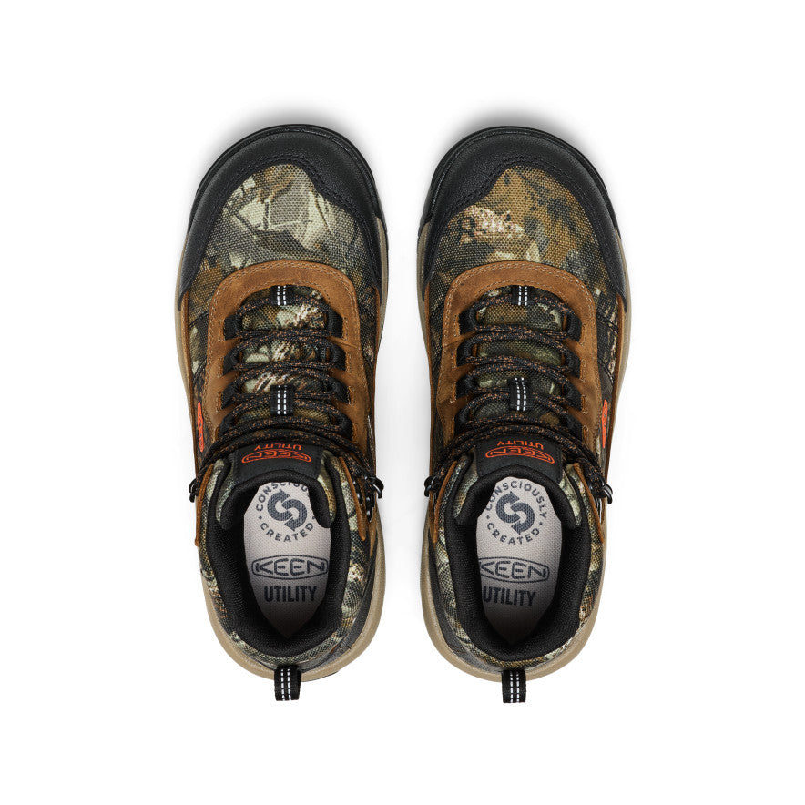 Keen Women's Skokie Waterproof Work Boot (Soft Toe) | Camo/Black