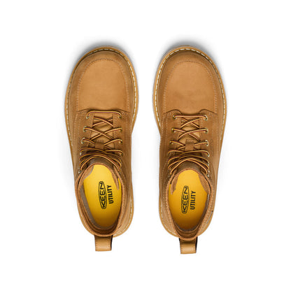 Keen Men's San Jose 6" Waterproof 90° Heel Boot (Soft Toe) | Bistre/Gum