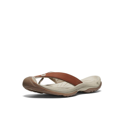 Keen Women's Waimea Leather Flip-Flop | Sorrel Horse/Plaza Taupe