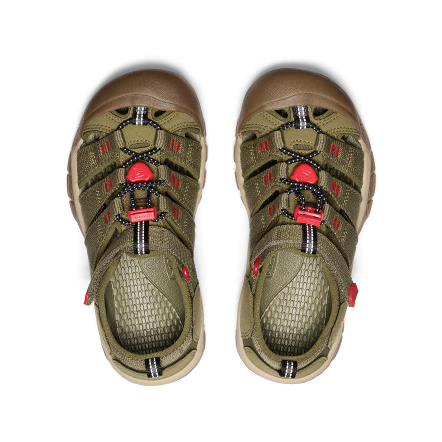 Keen Big Kids' Newport H2 | Martini Olive/Aura Orange