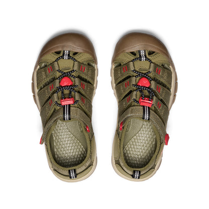 Keen Big Kids' Newport H2 | Martini Olive/Aura Orange