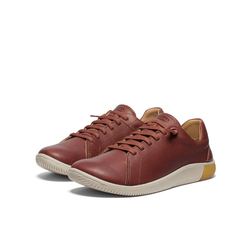 Keen Women's KNX Leather Sneaker | Tortoise Shell/Plaza Taupe