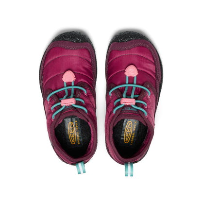 Keen Little Kids' Howser II Waterproof Chukka | Beaujolais/Pool Blue