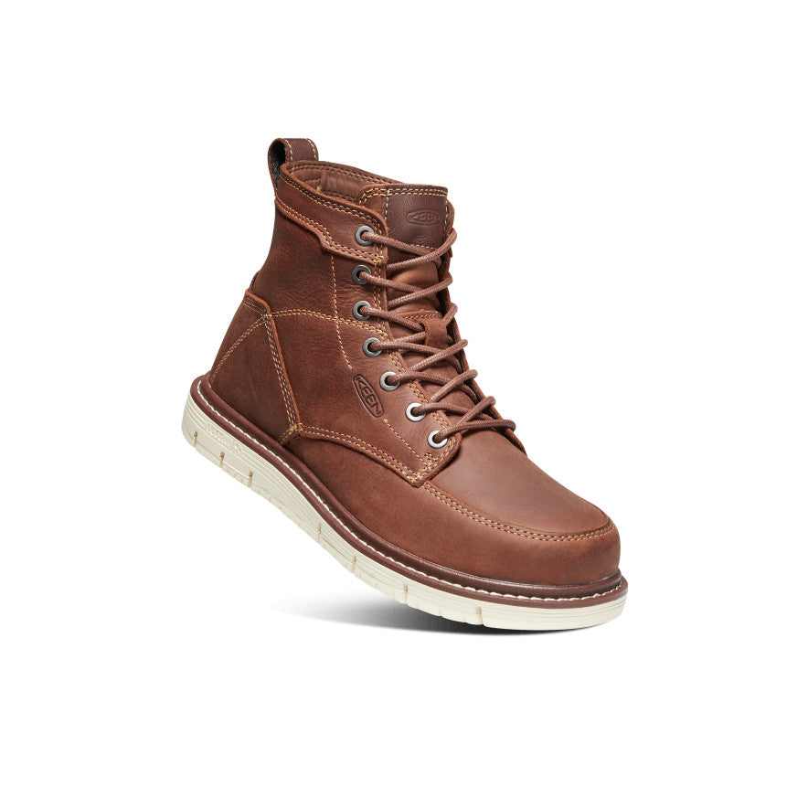 Keen Women's San Jose 6" Boot (Soft Toe) | Gingerbread/Off White