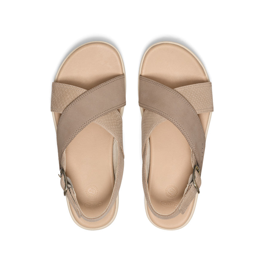Keen Women's Elle Luxe Cross Strap Sandal | Plaza Taupe/Brindle