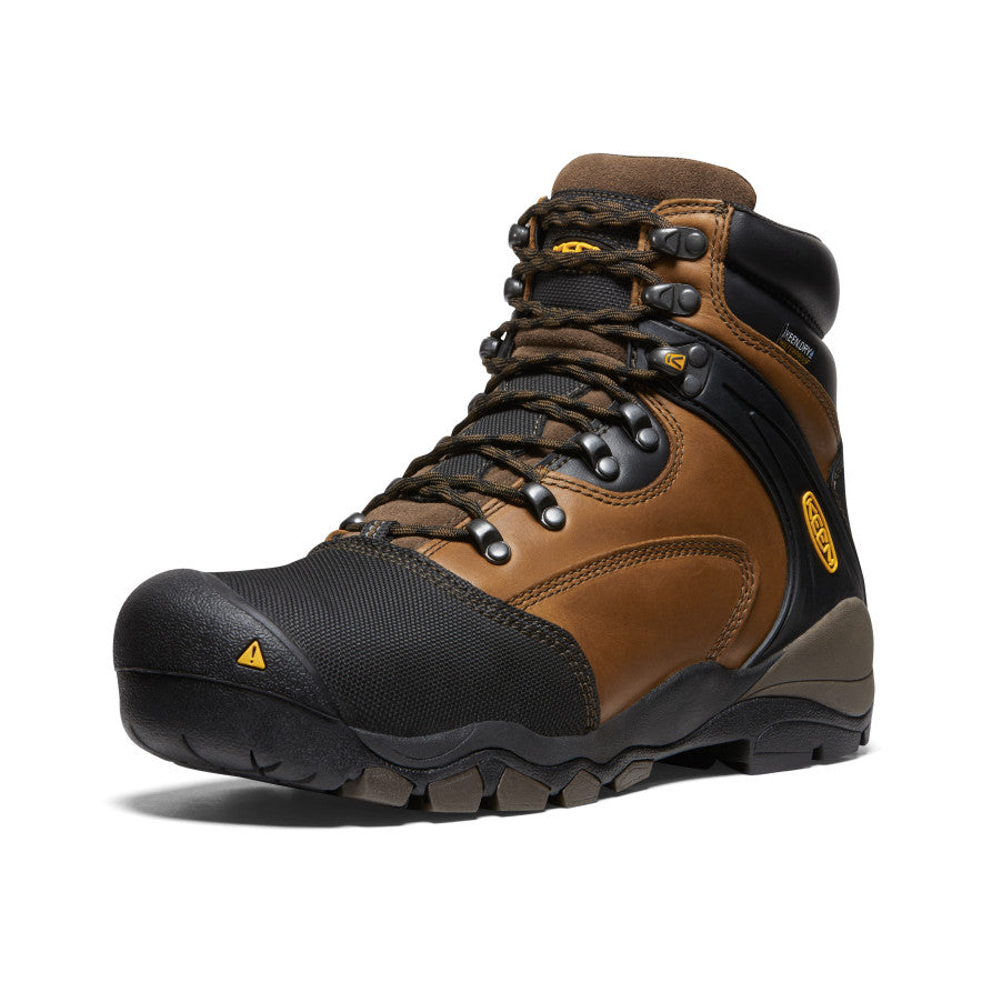 Keen Men's Louisville 6" MET Waterproof Boot (Steel Toe) | Slate Black