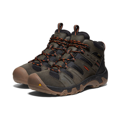 Keen Men's Headout Waterproof Hiking Boot | Black Olive/Fossil Orange