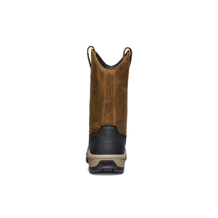 Keen Men's Evanston Pull-On Waterproof Boot (Soft Toe) | Bison/Black