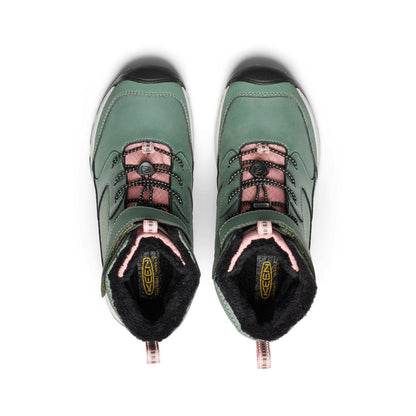 Keen Big Kids' Skua Waterproof Winter Boot | Dark Forest/Rose Elegance