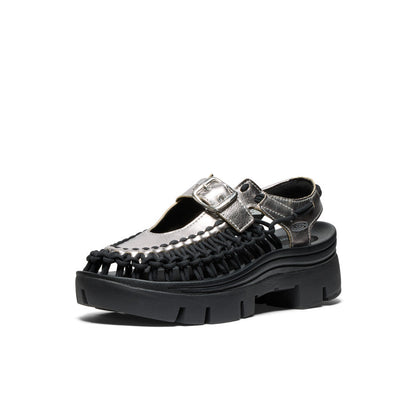 Keen All Gender UNEEK PLT Mary Jane Sneaker | Silver/Black