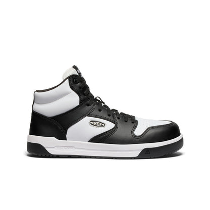 Keen Men's Overton Mid Work Shoe (Carbon Toe) | Star White/Black