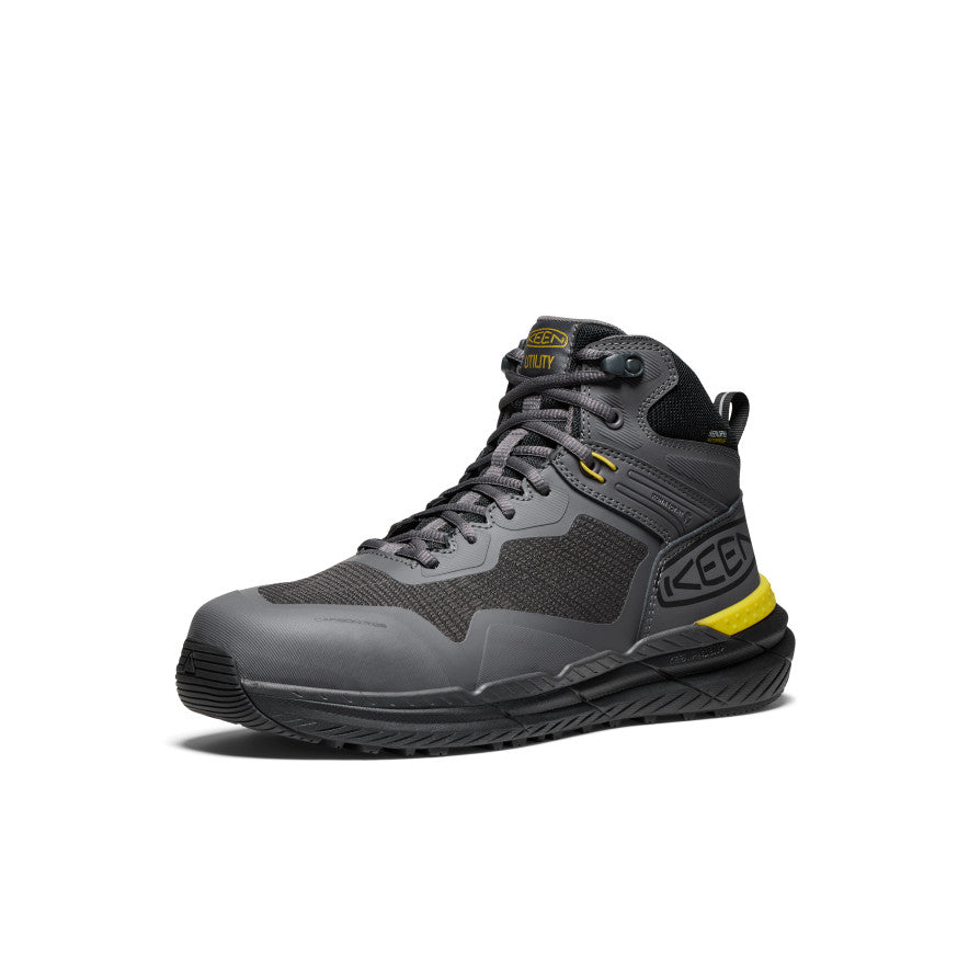 Keen Men's Synchro Waterproof Work Boot (Carbon Toe) | Magnet/Black