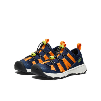 Keen Little Kids' Motozoa Sneaker | Naval Academy/Bright Marigold