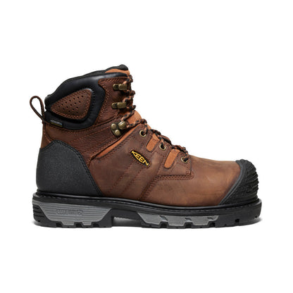 Keen Men's Camden 6" Waterproof Boot (Carbon Toe) | Leather Brown/Black