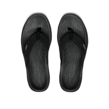 Keen Men's Kona Leather Flip-Flop | Black/Steel Grey