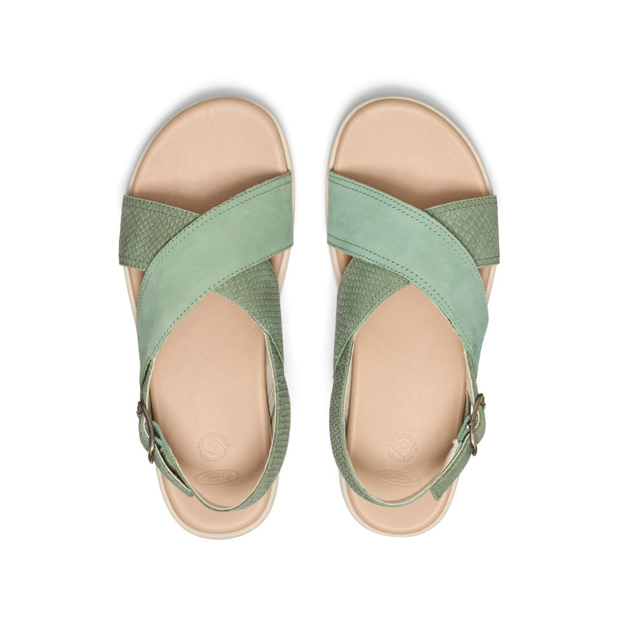Keen Women's Elle Luxe Cross Strap Sandal | Granite Green/Granite Green