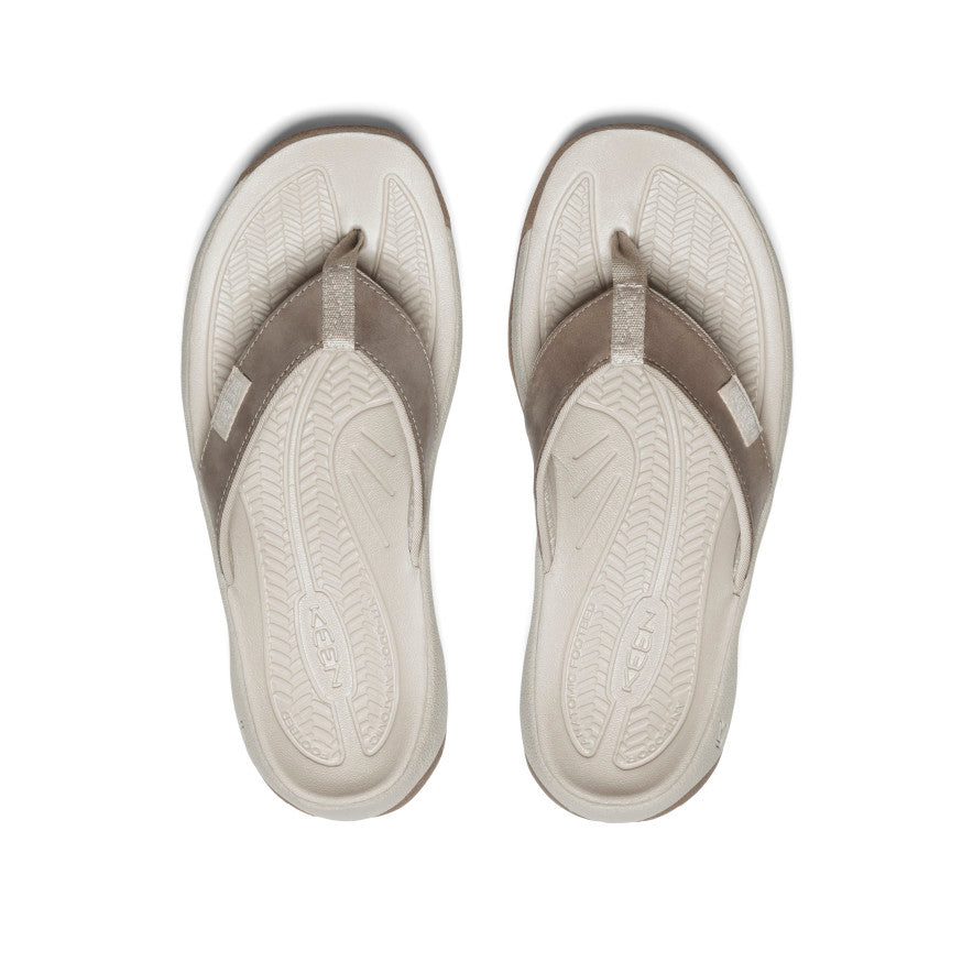 Keen Women's Kona Leather Flip-Flop | Brindle/Silver Birch