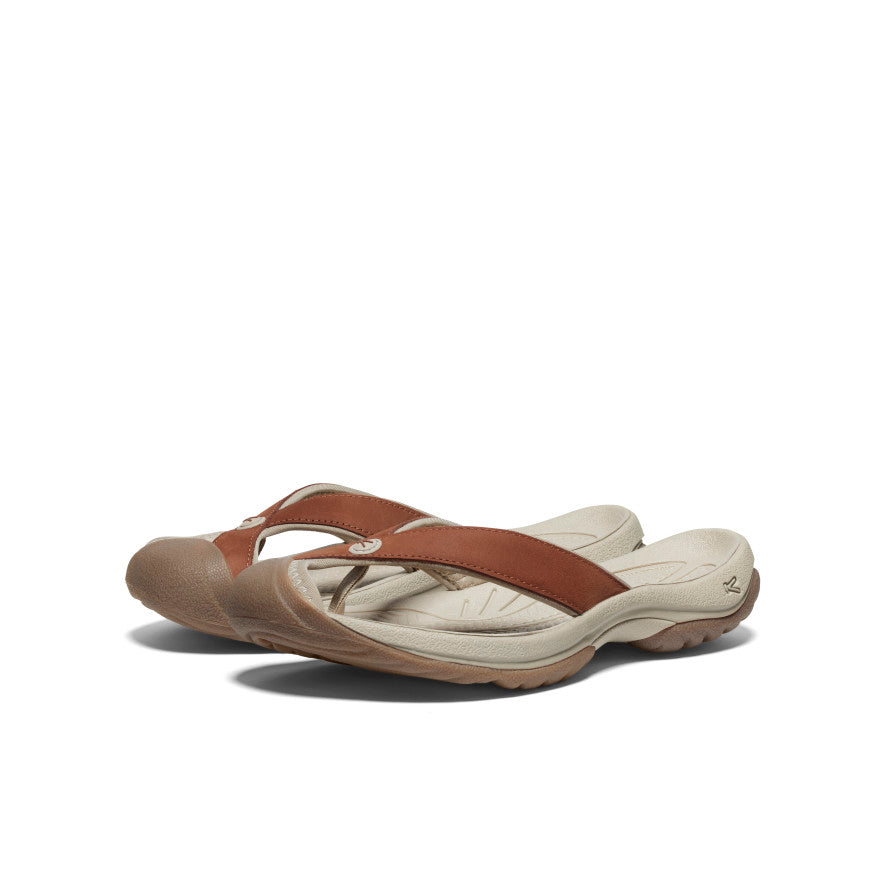 Keen Women's Waimea Leather Flip-Flop | Sorrel Horse/Plaza Taupe