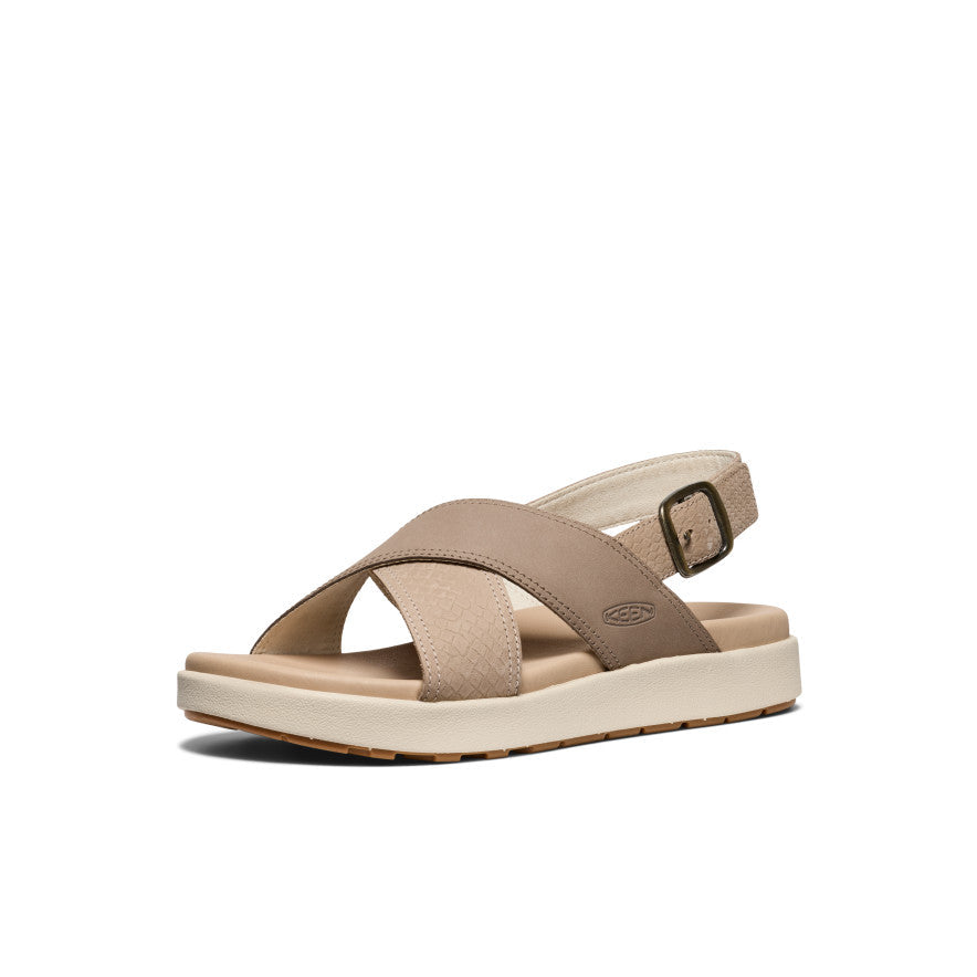 Keen Women's Elle Luxe Cross Strap Sandal | Plaza Taupe/Brindle