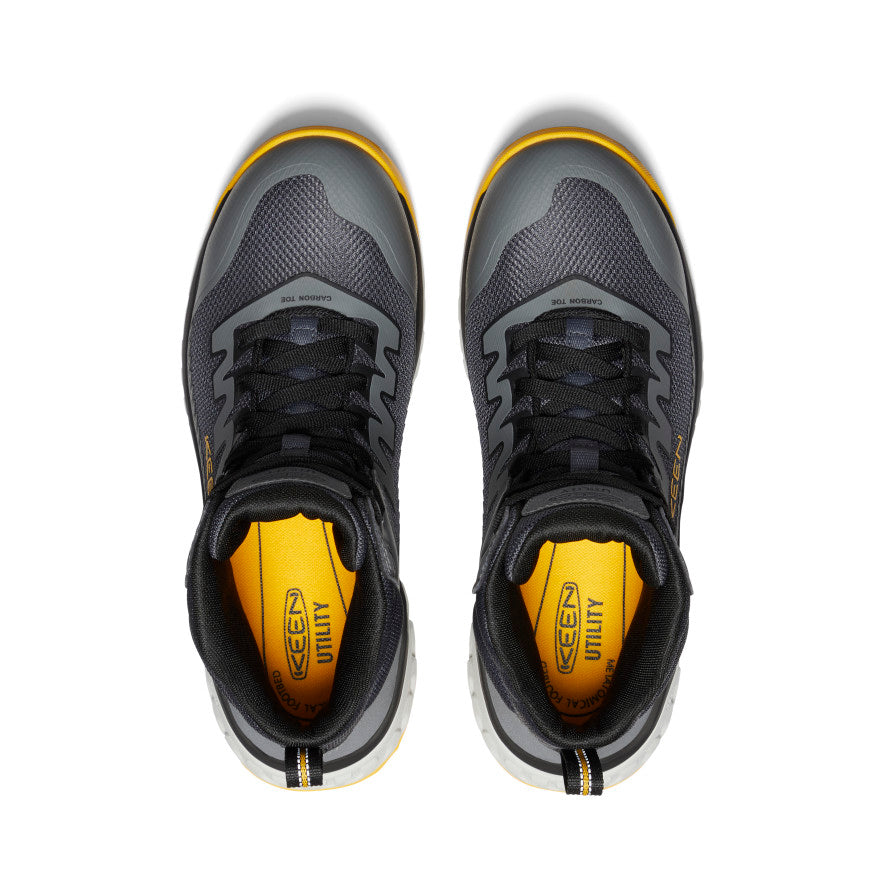  Men's Arvada Mid Work Sneaker (Carbon Toe) | Black/Keen Yellow