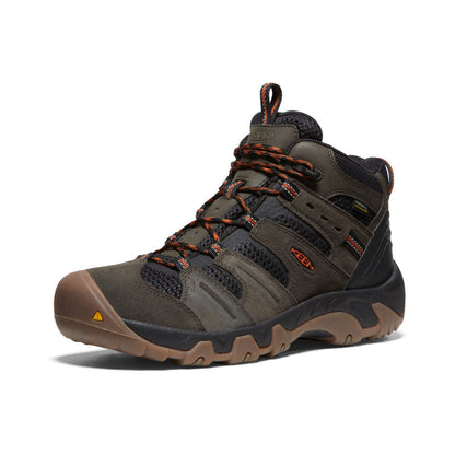 Keen Men's Headout Waterproof Hiking Boot | Black Olive/Fossil Orange