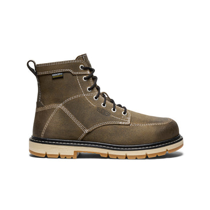 Keen Women's San Jose 6" Waterproof 90° Heel Boot (Aluminum Toe) | Steel Grey/Gum