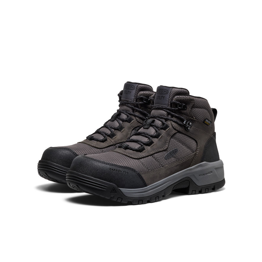 Keen Men's Skokie Waterproof Work Boot (Carbon Toe) | Magnet/Black
