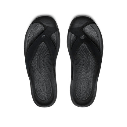 Keen Men's Waimea Leather Flip-Flop | Black/Black