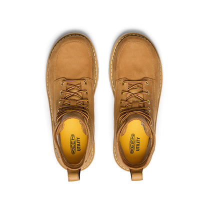 Keen Men's San Jose 6" Waterproof 90° Heel Boot (Aluminum Toe) | Bistre/Gum