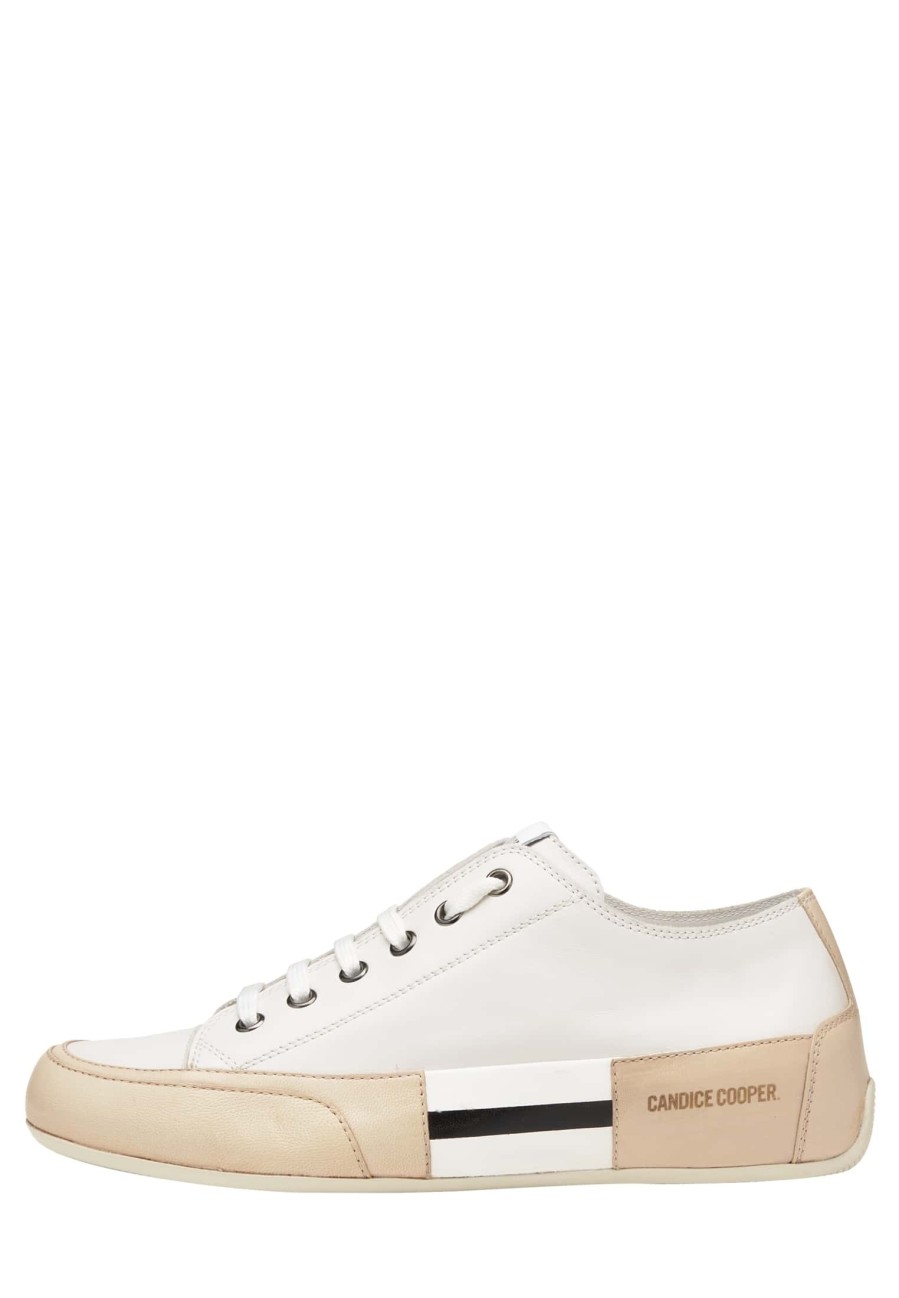 Femmes Candice Cooper | Rock Patch S - Baskets En Cuir - Blanc